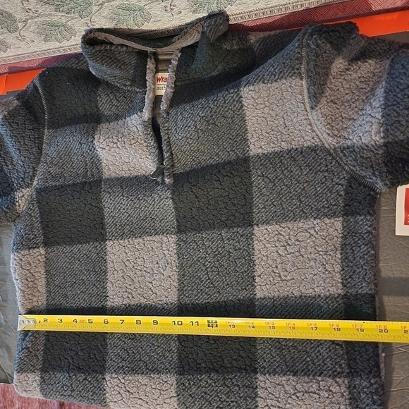 Wrangler Authentics Men's Fleece Quarter Zip Pullover Gray / Black Size S NWT - Picture 12 of 12